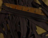 20 cheap dark brown zips