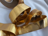 dark gold metallic lurex ribbon 25mm wide