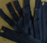 Navy blue open ended zip with 5mm width (no.5) Nylon Teeth.