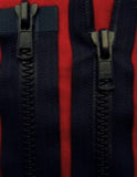 Navy two way heavy duty zip 64cm