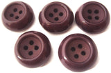 B0885 19mm Black Currant Very Chunky Matt Centre 4 Hole Button