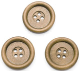 B15112 15mm Brown Wood 4 Hole Button