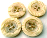 B1992L 20mm Aaran Cream Brown and Iridescent 4 Hole Button
