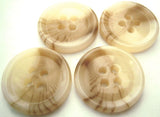 B1997 20mm Naturals and Brown Aaran Gloss 4 Hole Button