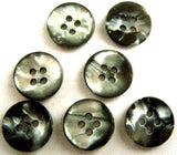 B2115 12mm Shimmery Shell Effect Black-Grey 4 Hole Button