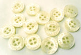 B2955 8mm Ivory Pearlised 4 Hole Button, Lettered Rim-Tom Wolfe