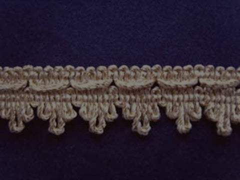 FT110 17mm Pale Beige and Metallic Gold Weave Braid Trimming