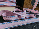 FT3216 14mm Pink-Blue-White Vintage Cotton Braid Trimming