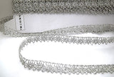 L259 13mm Silver Metallic Lurex Lace