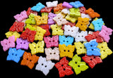 MIX09 Assortment 18mm x 15mm Butterfly Gloss Acrylic 2 Hole Buttons