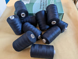 Navy 900 metre Spool of 's 100% Polyester Sewing Thread