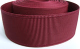 R1986 35mm Pale Burgundy Woven Edge Nylon Nurses Petersham