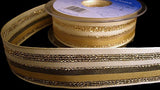 R5621 26mm Cream-Honey-Gold Sheer-Satin-Tinsel Ribbon, Berisfords