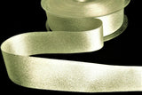 R7679 30mm Pearl White-Metallic Silver Glitter Satin Ribbon by Berisfords