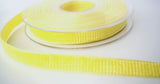 R8458 10mm Lemon Ribbed Pattern Nylon Velvet Ribbon by Berisfords