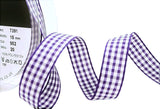 R9325 15mm Liberty Purple-White Polyester Gingham Ribbon by Berisfords