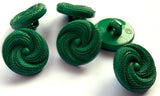 B0201 19mm Deep Parakeet Green Textured Nylon Shank Button