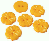 B10400 15mm Sunshine Yellow High Gloss Flower Shaped 2 Hole Button