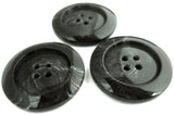 B10843 25mm Black-Grey Vein High Gloss 4 Hole Button