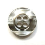 B16516 12mm Grey Vivid Pearlised Shimmer Polyester 4 Hole Button