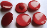 B18172 14mm Red Pearlised Polyester Shank Button