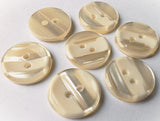 B18322 18mm Pale Peach-Pearl Variegated Polyester 2 Hole Button