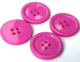 B5352 25mm Cerise Pink High Gloss Resin 4 Hole Button
