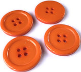 B5357 25mm Orange High Gloss Resin 4 Hole Button