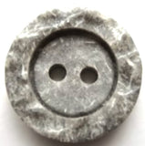 B6431 18mm Greys Stone Effect Matt Centre Chunky 2 Hole Button
