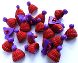 Baby Button kids woolly bobble hat. children's buttons shop online cheap delivery Ribbonmoon