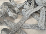 20cm wide silver grey braid trim. Ribbonmoon UK online haberdashery store.