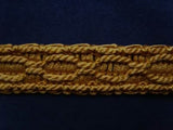 FT605 19mm Old and Burnt Gold Cord Decorated Braid Trimming
