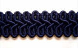 FT3209 11mm Navy Looped Braid Trim with a Silky Sheen