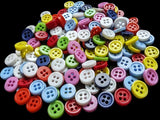Assorted Mix of 8mm High Gloss 4 Hole Buttons