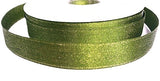 R0127 16mm Moss Green-Gold Glitter Satin Ribbon by Berisfords