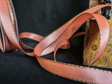 R0554 15mm Rose Gold Pink-Metallic Edge Double Satin Ribbon by Berisfords