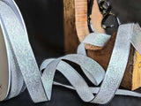R0557 15mm Silver Grey-Metallic Iridescent Dazzle Ribbon by Berisfords
