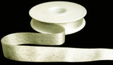 R4314 18mm Pearl White-Metallic Silver Glitter Satin Ribbon,Berisfords