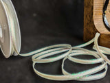 R5312 5mm Ivory-Iridescent Metallic Edge Satin Ribbon by Berisfords