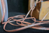 R5338 3mm Rose Gold Pink-Gold Metallic Edge Satin Ribbon by Berisfords
