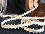 R5342 9mm Cream Picot Edge Double Satin Ribbon by Berisfords