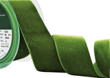 R9198 36mm Moss Green Nylon Velvet Ribbon by Berisfords
