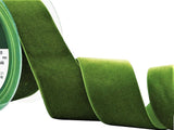 R9212 50mm Moss Green Nylon Velvet Ribbon by Berisfords