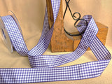 R9361 25mm Liberty Purple-White Traditional Gingham Ribbon by Berisfords