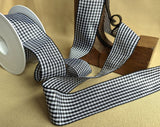 R9363 40mm Black-White Traditional Gingham Ribbon by Berisfords