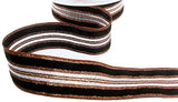 R9820 25mm Copper-Black-Iridescent Metallic Stripe Ribbon by Berisfords