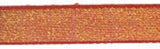 RSK13 15mm Red-Iridescent Adhesive Backed Metallic Ribbon x 3 Mtrs