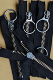 Z0305 10cm Black-Silver Metal Teeth No.5 Closed End Zip