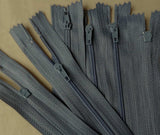 Z0461 41cm Mid Grey Nylon No.3 Closed End Pin Lock Zip