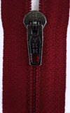 Z2028 YKK 18cm Deep Scarlet Berry Nylon Pin Lock No.2 Closed End Zip